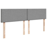 Pouf Letto con Materasso Grigio Chiaro 160x200 cm in Tessuto 3312236