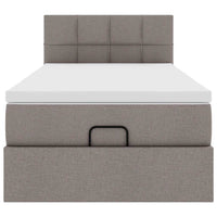 vidaXL Pouf Letto con Materasso Tortora 100x200 cm in Tessuto