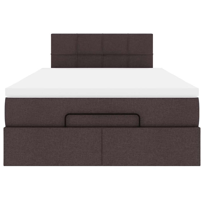 vidaXL Struttura Letto Pouf con Materasso 80x200 cm in Tessuto