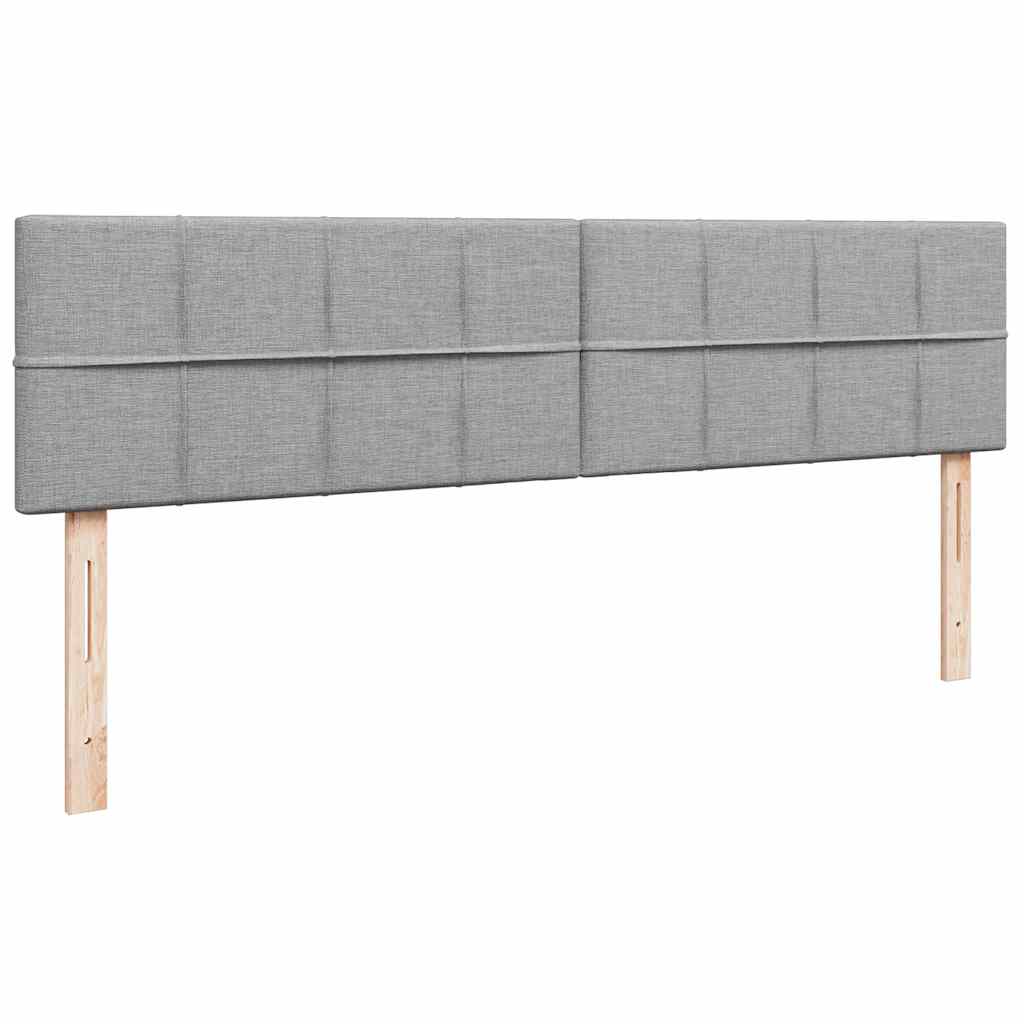 vidaXL Pouf Letto con Materasso e LED Grigio Chiaro 180x200cm Tessuto