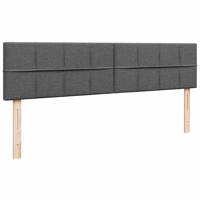 vidaXL Pouf Letto con Materasso e LED Grigio Scuro 180x200cm Tessuto