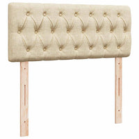 vidaXL Pouf Letto con Materasso e LED Crema 120x190cm in Tessuto