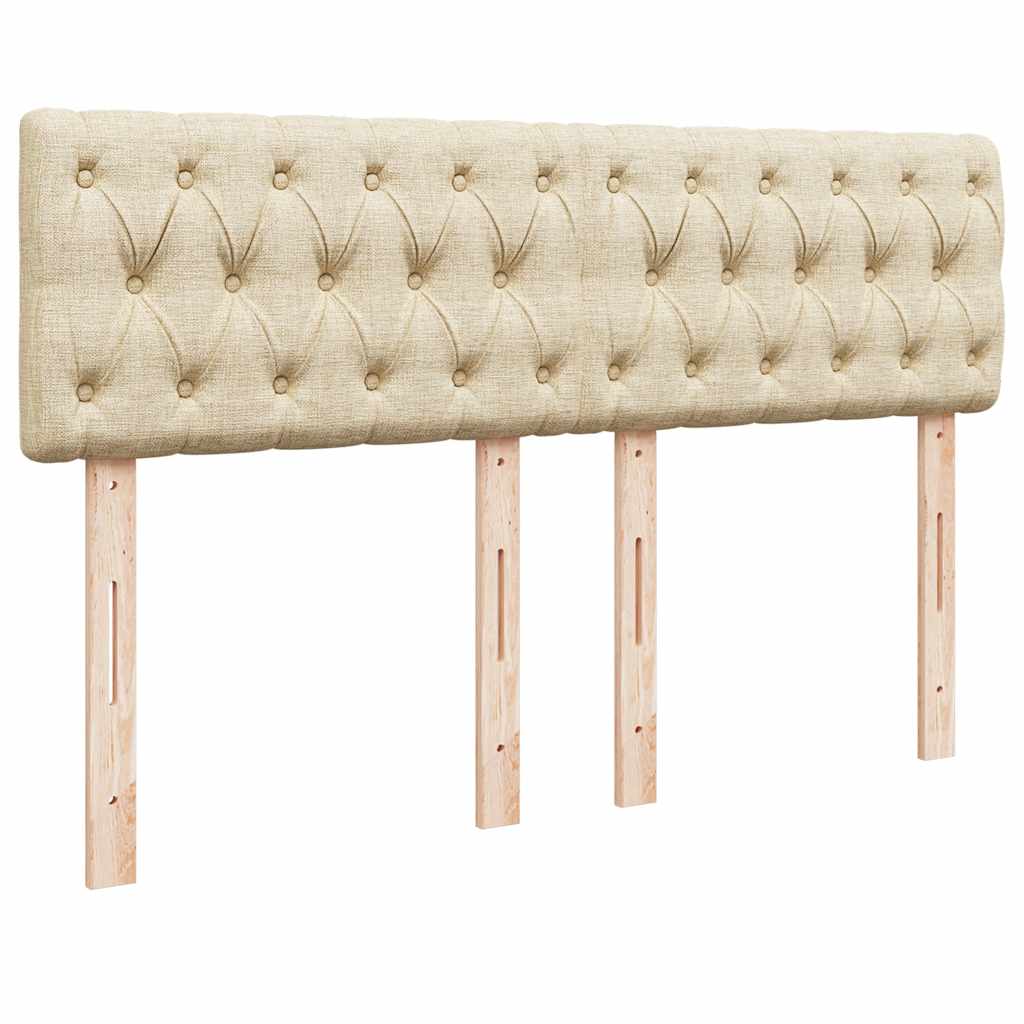 vidaXL Pouf Letto con Materasso e LED Crema 140x190 cm