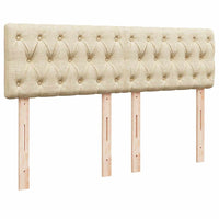 vidaXL Pouf Letto con Materasso e LED Crema 140x190 cm