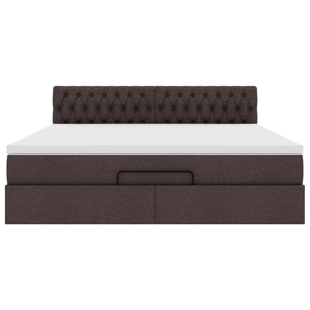 Struttura Letto Pouf con Materasso 160x200 cm in Tessuto