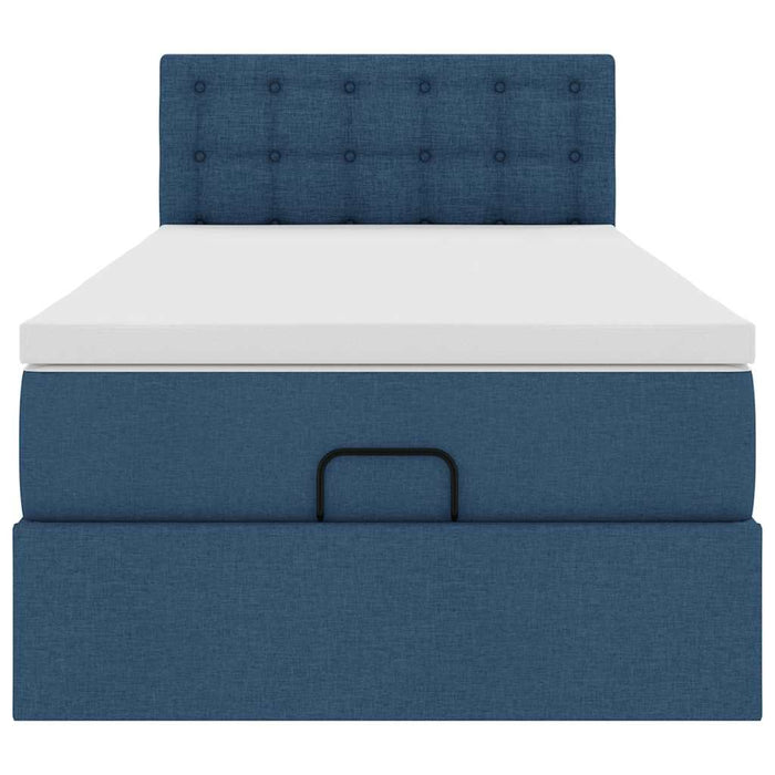 vidaXL Pouf Letto con Materasso e LED Blu 100x200 cm in Tessuto