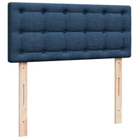 Pouf Letto con Materasso e LED Blu 120x190cm in Tessuto 3312463