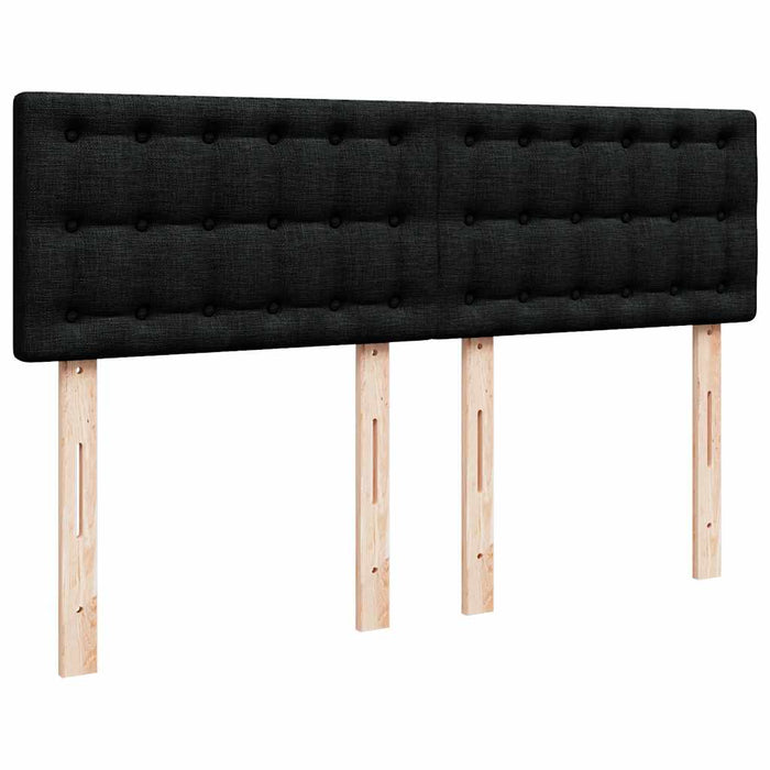 vidaXL Pouf Letto con Materasso e LED Nero 140x200 cm in Tessuto