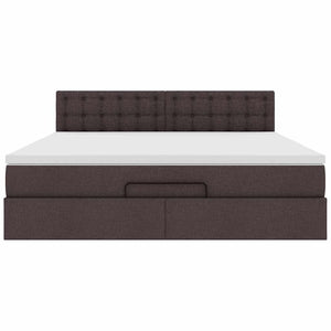 vidaXL Struttura Letto Pouf con Materasso 160x200 cm in Tessuto