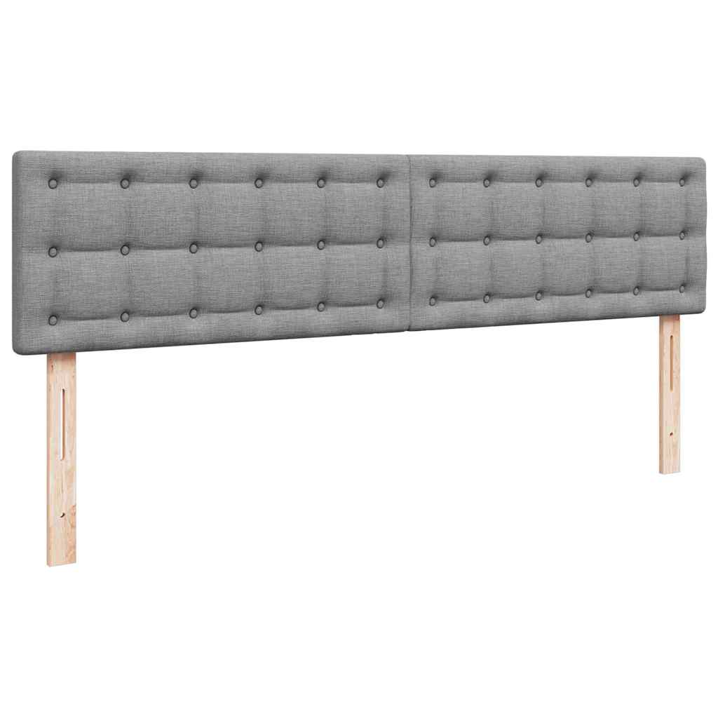 Pouf Letto con Materasso e LED Grigio Chiaro 180x200cm Tessuto 3312492
