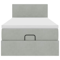 vidaXL Struttura Letto Pouf con Materasso 90x200 cm in Velluto