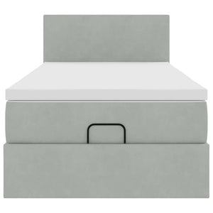 Struttura Letto Pouf con Materasso 100x200 cm Velluto 3312530