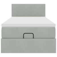 vidaXL Struttura Letto Pouf con Materasso 100x200 cm Velluto