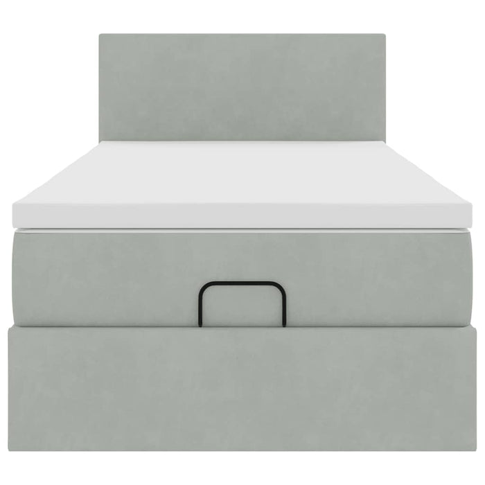 vidaXL Struttura Letto Pouf con Materasso 100x200 cm Velluto