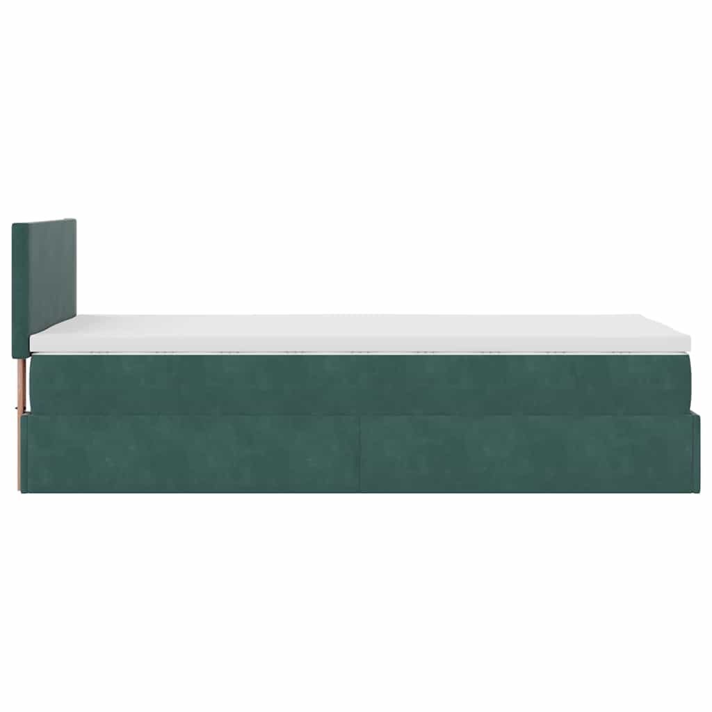Struttura Letto Pouf con Materasso 100x200 cm Velluto 3312533