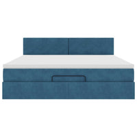 vidaXL Struttura Letto Pouf con Materasso 180x200 cm in Velluto