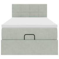 Struttura Letto Pouf con Materasso 90x190 cm in Velluto 3312590