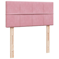 vidaXL Struttura Letto Pouf con Materasso Rosa 90x200 cm in Velluto
