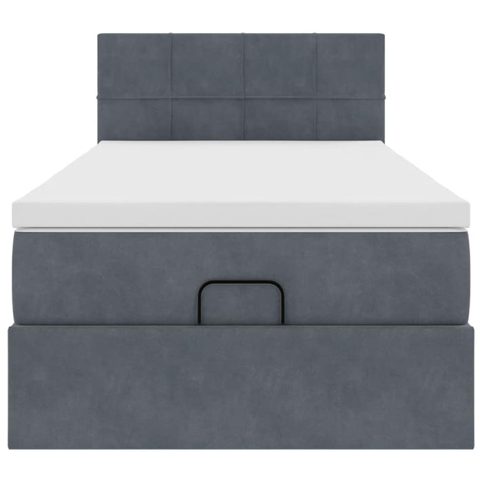 vidaXL Struttura Letto Pouf con Materasso 100x200 cm Velluto