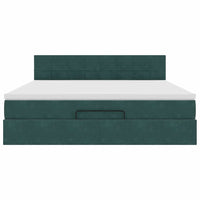 vidaXL Struttura Letto Pouf con Materasso 160x200 cm in Velluto