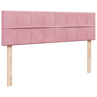 vidaXL Struttura Letto Pouf con Materasso Rosa 160x200 cm in Velluto