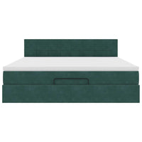 vidaXL Struttura Letto Pouf con Materasso 180x200 cm in Velluto