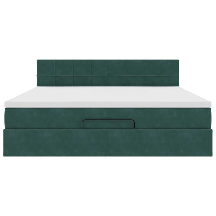 vidaXL Struttura Letto Pouf con Materasso 180x200 cm in Velluto