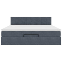 Struttura Letto Pouf con Materassi 200x200 cm Velluto