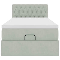 vidaXL Struttura Letto Pouf con Materasso 80x200 cm in Velluto