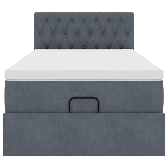 vidaXL Struttura Letto Pouf con Materasso 180x200 cm in Velluto