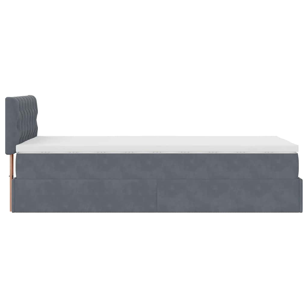 vidaXL Struttura Letto Pouf con Materasso 180x200 cm in Velluto