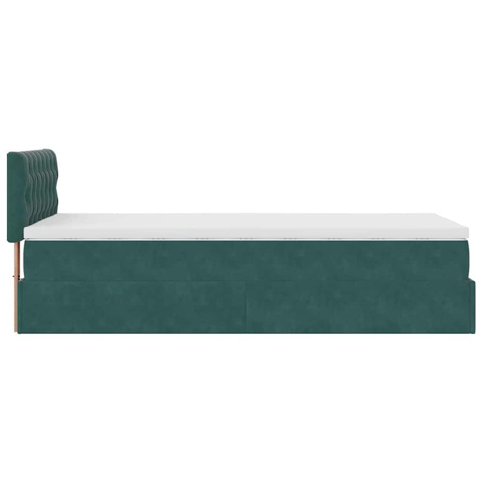 vidaXL Struttura Letto Pouf con Materasso 90x190 cm in Velluto