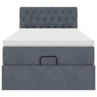 Struttura Letto Pouf con Materasso 90x200 cm in Velluto 3312669