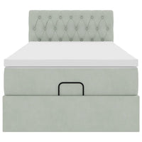 vidaXL Struttura Letto Pouf con Materasso 100x200 cm Velluto