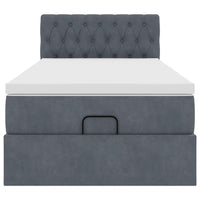 Struttura Letto Pouf con Materasso 100x200 cm Velluto 3312675