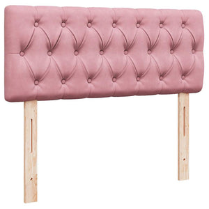 Pouf Letto con Materasso e LED Rosa 120x190cm in Velluto