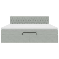 vidaXL Struttura Letto Pouf con Materasso 160x200 cm in Velluto
