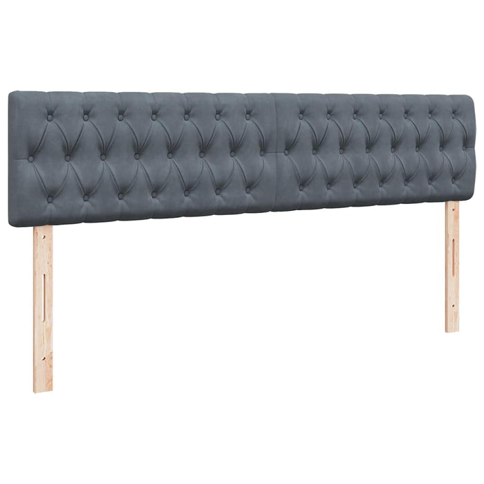 vidaXL Struttura Letto Pouf con Materasso 160x200 cm in Velluto