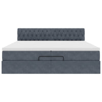 Struttura Letto Pouf con Materassi 200x200 cm Velluto 3312717