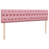 Struttura Letto Pouf con Materassi Rosa 200x200 cm Velluto