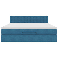 vidaXL Struttura Letto Pouf con Materasso 180x200 cm in Velluto