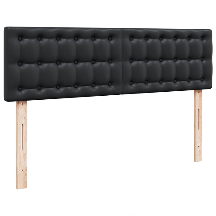 vidaXL Pouf Letto con Materassi e LED Nero 160x200cm Similpelle