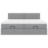 vidaXL Struttura Letto Pouf con Materassi 180x200 cm in Tessuto