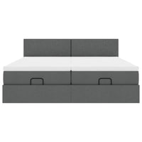 vidaXL Struttura Letto Pouf con Materassi 180x200 cm in Tessuto