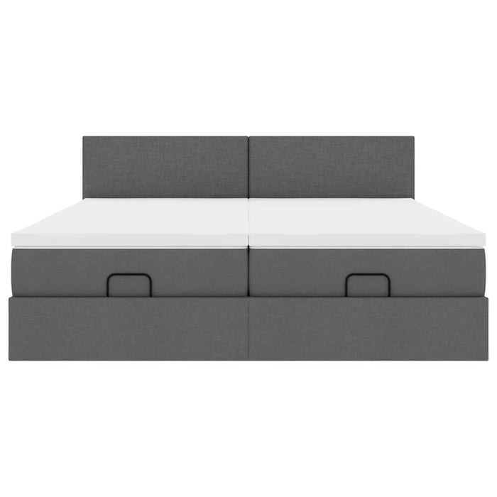 vidaXL Struttura Letto Pouf con Materassi 180x200 cm in Tessuto