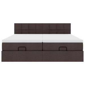 vidaXL Struttura Letto Pouf con Materassi 160x200 cm in Tessuto