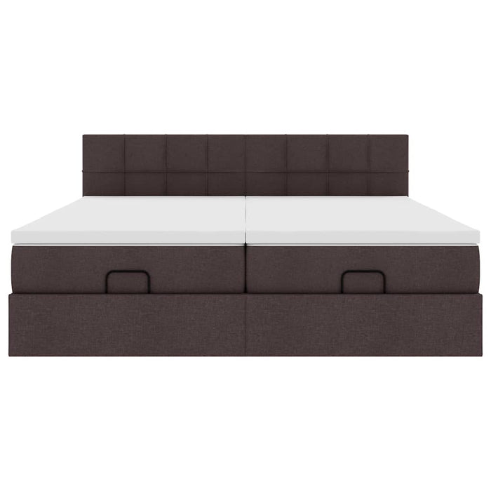 vidaXL Struttura Letto Pouf con Materassi 160x200 cm in Tessuto