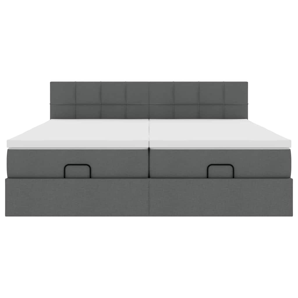 Struttura Letto Pouf con Materassi 180x200 cm in Tessuto 3312844