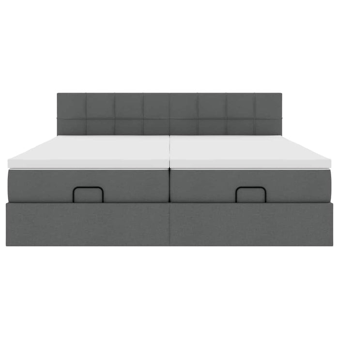 Struttura Letto Pouf con Materassi 180x200 cm in Tessuto 3312844