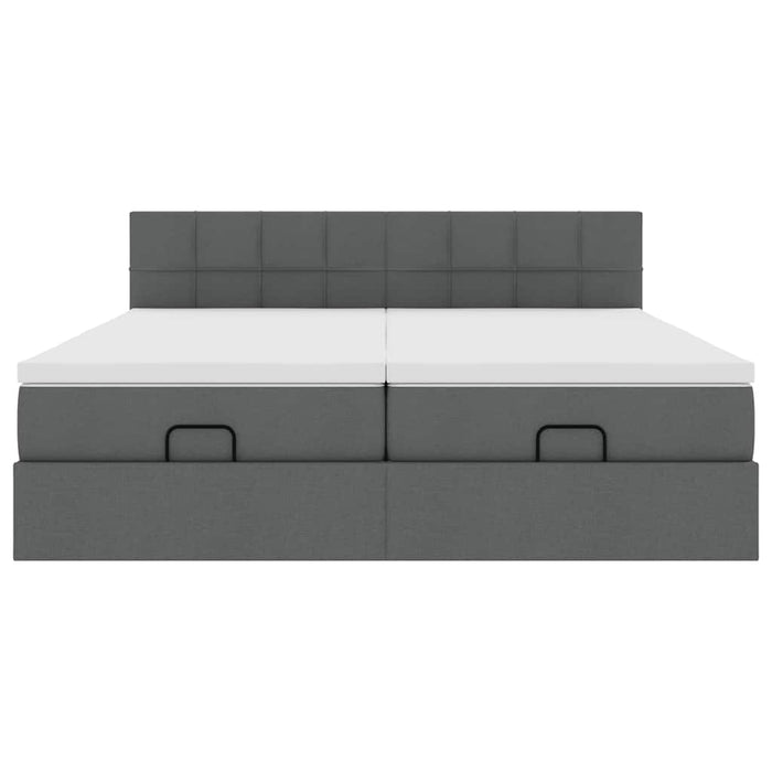 Struttura Letto Pouf con Materassi 180x200 cm in Tessuto